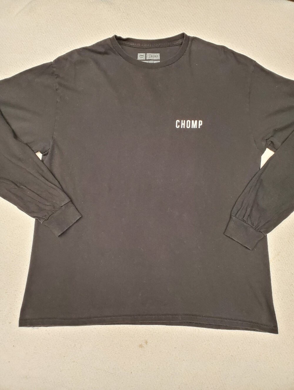 Chomp Always Prickly Cactus Graphic Long Sleeve Tee Black Mens L Streetwear